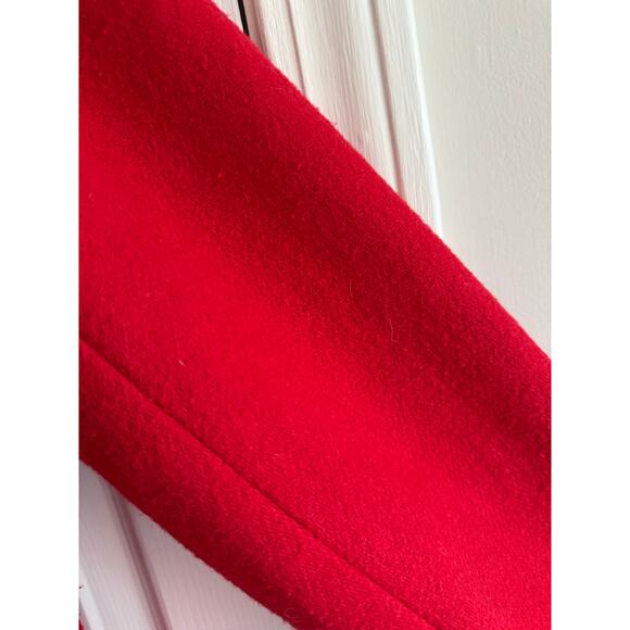 J.Crew Women’s Red Wool Blend Peacoat Size 8 classic preppy - Picture 8 of 9